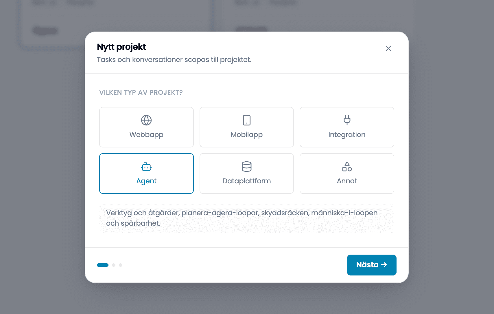 Beskriv vad du vill ha — sätt ramarna